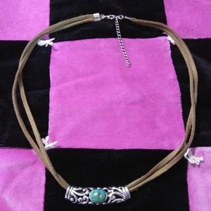 Sterling silver turquoise filigree necklace